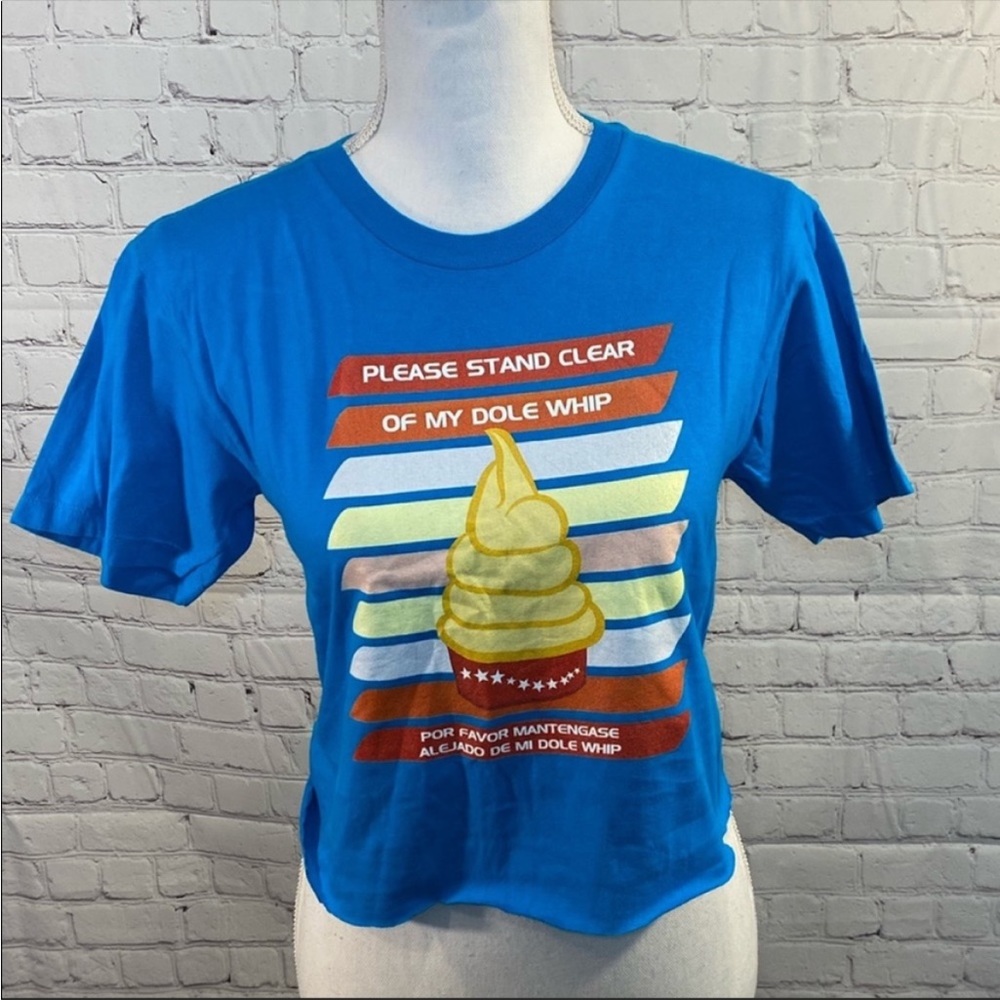 DISNEY T-Shirt Upcycled Dole Whip/Monorail Teal-Small